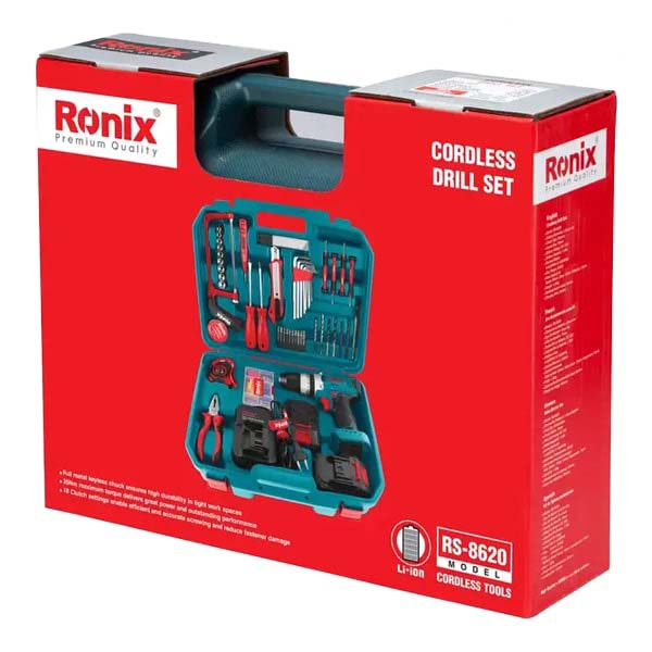 کیت شارژی 20 ولت 53 پارچه رونیکس مدل RS-8620