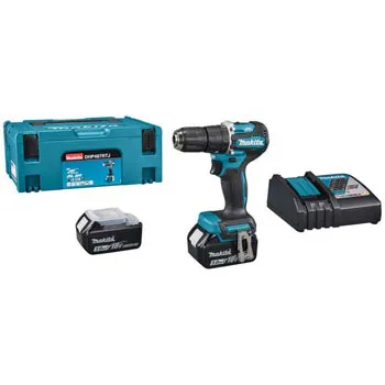 دریل شارژی چکشی ماکیتا براشلس لیتیوم 18 ولت مدل DHP487RTJ